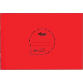 SKAG Notebooks Transparent P.p.Red 14x20 striped 50Φ 80gr 223218 5201303223218