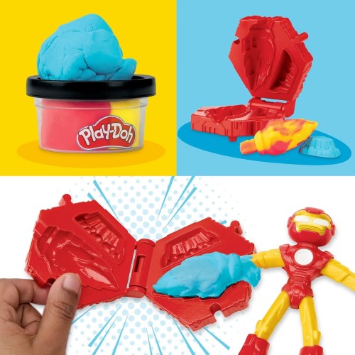 Hasbro Play-doh Marvel Iron Man Blast Launcher With Bendy Action Figure, Arts & Cr F9829 / G3106 5010996357687
