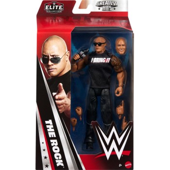 Mattel WWE Elite The Rock Action Figure, Greatest Hits 5 2026, 6-Inch Collectible With Accessories GDF60 / JHV03 194735336203