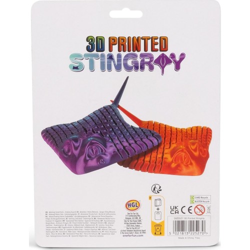 HGL 3D Printed Stingray Fidget Toy – Articulated Sensory Sea Creature 1 Col 31.SV22527 5021813225270