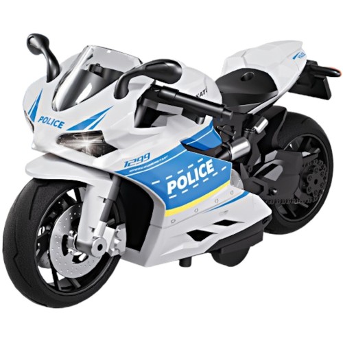 Toys-shop Choice Friction Power Police Motorcycle With Light And Music JA136115 6990526361157