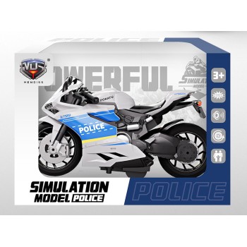 Toys-shop Choice Friction Power Police Motorcycle With Light And Music JA136115 6990526361157