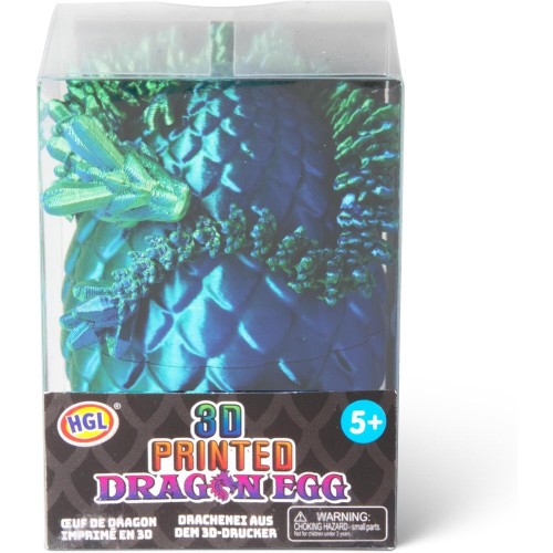 HGL 3D Printed Dragon Egg: Fascinating 3D Design: Movable Dragon In Elegant Dragon Egg. 31.SV22151 5021813221517