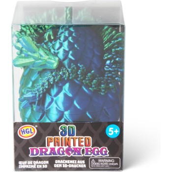 HGL 3D Printed Dragon Egg: Fascinating 3D Design: Movable Dragon In Elegant Dragon Egg. 31.SV22151 5021813221517