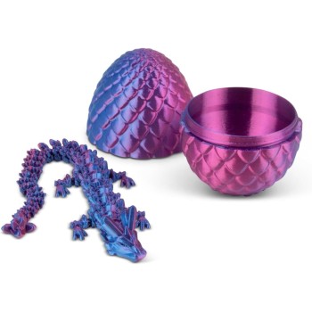 HGL 3D Printed Dragon Egg: Fascinating 3D Design: Movable Dragon In Elegant Dragon Egg. 31.SV22151 5021813221517