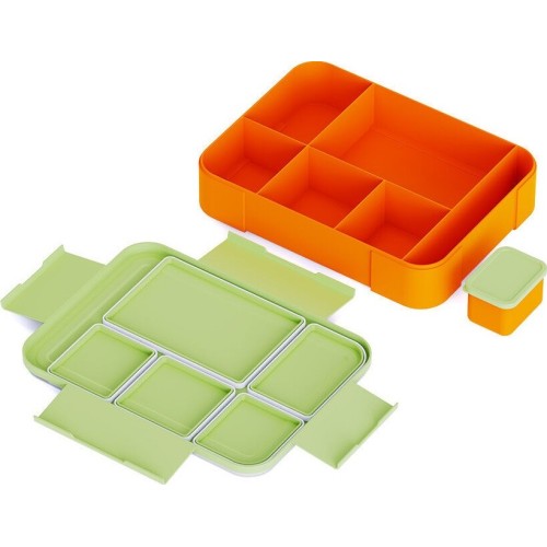 Estia παιδικό φαγητοδοχείο Save the Aegean 1330ml ΜΕ 5 θήκες Dino Explorer 01-43902 5207158043902