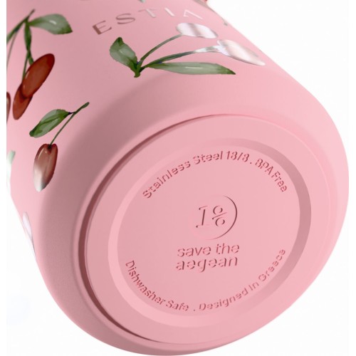 Estia Thermos Pulse Save the Aegean 500ml Cherry Rose 01-42431 5207158042431