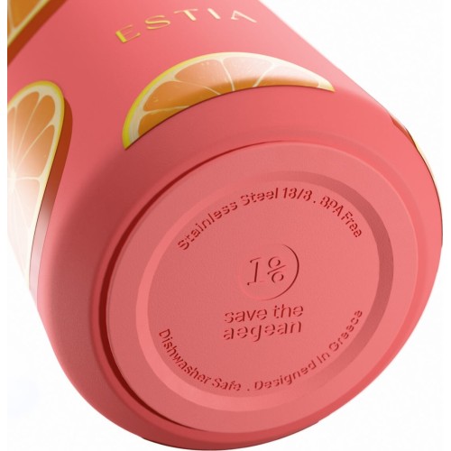 Estia Thermos Flow Save the Aegean 500ml Orange Pop 01-42165 5207158042165
