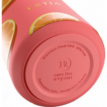 Estia Thermos Flow Save the Aegean 500ml Orange Pop 01-42165 5207158042165