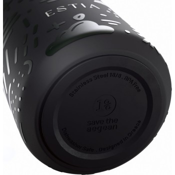 Estia Thermos Flow Save the Aegean 500ml Noir Echo 01-42059 5207158042059