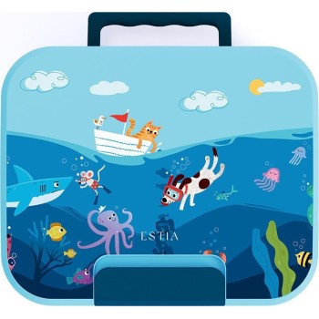 Estia Children's Lunch Box Save the Aegean 950ml With 3 Stainless Detachable Cases Ocean Play 01-44374 5207158044374