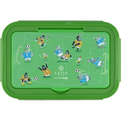 Estia παιδικό φαγητοδοχείο Save the Aegean 1400ml ΜΕ 3 θήκες Jungle Kick 01-33637 5207158033637
