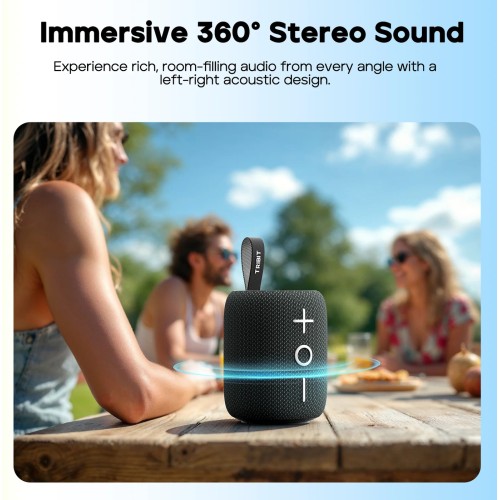 Tribit Stormbox Mini+ BTS33 Bluetooth IPX7 12W Black E33-2592N-04 | Toys-shop.gr