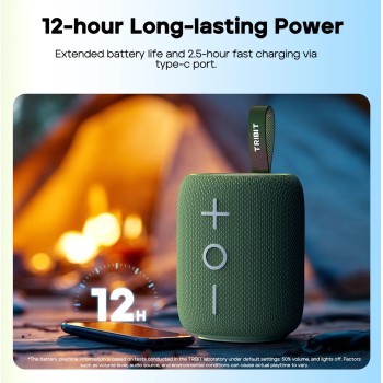 Tribit Stormbox Mini+ BTS33 Bluetooth IPX7 12W Black E33-2592N-04 | Toys-shop.gr