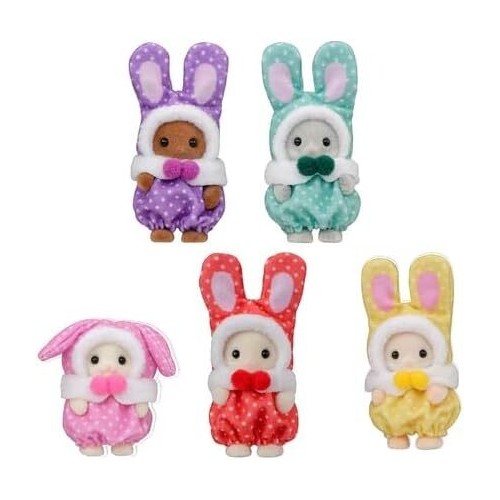 Epoch Sylvanian Families Cutie Collectable – Colourful Baby Bunny Costume Series Blind Bag  5924 | Toys-shop.gr