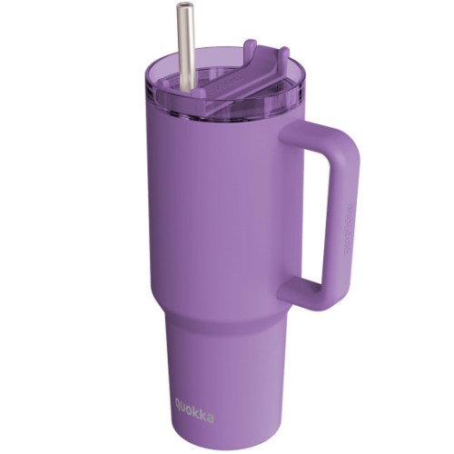 quokka Θερμός Με Καλαμάκι Και Λαβή Stream Amethyst Purple 1200Ml 40334 | Toys-shop.gr