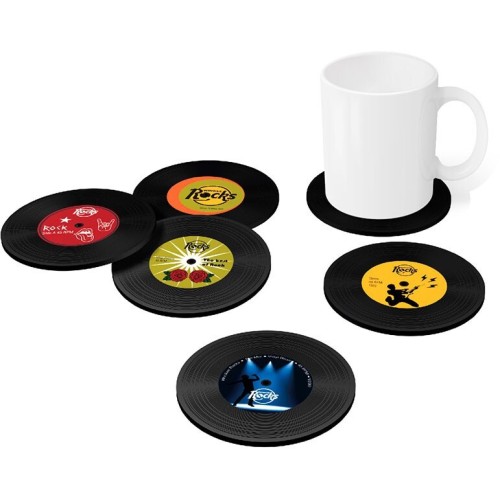Winkee Rock Vinyl Record Coasters 17651 4260767640543