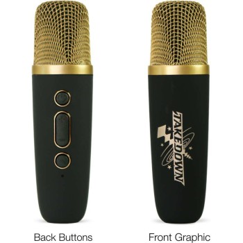 otl technologies kpop demon hunters OTL K-Pop Demon Hunters Popsing Wireless Karaoke Speaker With 1 Microphone & LED Light (Blac