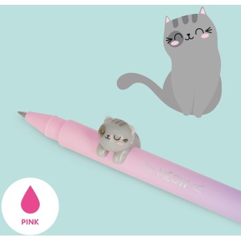 Legami Gel Pen With Be Curious Kitty Animal Decoration - Lovely Friends kitty CPP0017 8052694036560