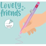 Legami Gel Pen With Be Curious Kitty Animal Decoration - Lovely Friends kitty CPP0017 8052694036560