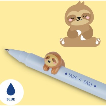 Legami Gel Pen With take it Easy Sloth Animal Decoration - Lovely Friends sloth CPP0020 8052694036621