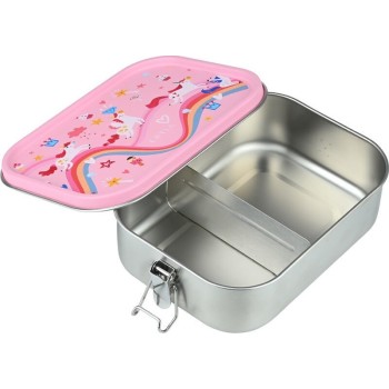 Estia Stainless Steel Food Container With Divider 1200ml Rainbow Dreams 01-43551 | Toys-shop.gr