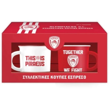 Χάρτινη Πόλη Espresso Cup Set - Olympiacos 1 BZ.XP.RP.00729 | Toys-shop.gr