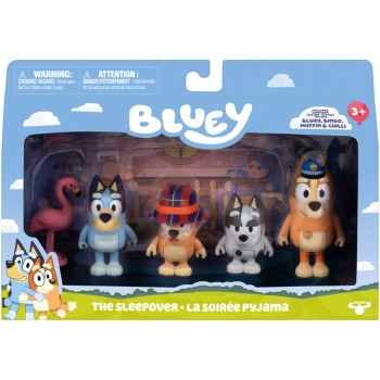 Giochi Preziosi Bluey Set with 4 Figures Sleepover BLYB8000 | Toys-shop.gr