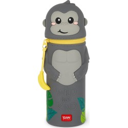 Gorilla wild but Kind 2-in-1 Silicone Pencil Case - Kawaii gorilla