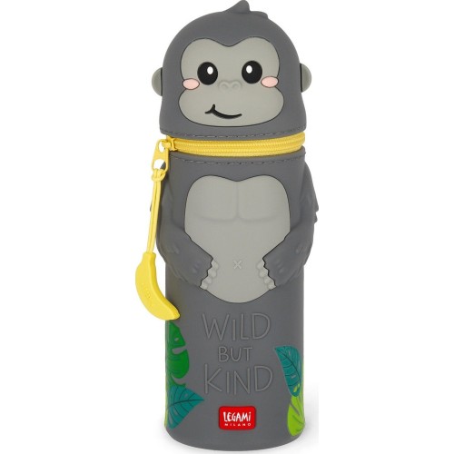 Legami Gorilla wild but Kind 2-in-1 Silicone Pencil Case - Kawaii gorilla KA0026 | Toys-shop.gr