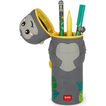 Legami Gorilla wild but Kind 2-in-1 Silicone Pencil Case - Kawaii gorilla KA0026 | Toys-shop.gr