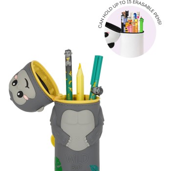 Legami Gorilla wild but Kind 2-in-1 Silicone Pencil Case - Kawaii gorilla KA0026 | Toys-shop.gr
