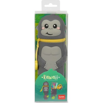 Legami Gorilla wild but Kind 2-in-1 Silicone Pencil Case - Kawaii gorilla KA0026 | Toys-shop.gr