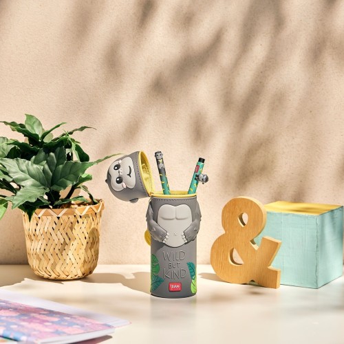 Legami Gorilla wild but Kind 2-in-1 Silicone Pencil Case - Kawaii gorilla KA0026 | Toys-shop.gr