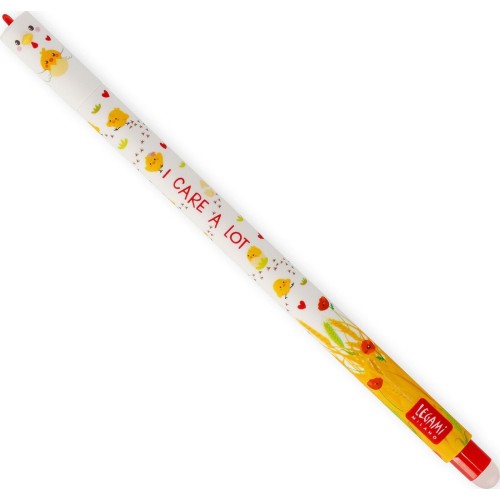 Στυλό gel με γομα Legami hen κοτα - red ink kokkino μελανι 0.7mm EP0086 | Toys-shop.gr
