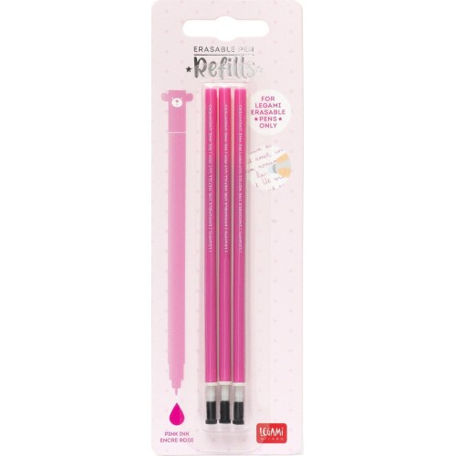 Legami Set of 3 Refills for Erasable Pens - Pink Ink - Erasable Pen pink REFEP0008 | Toys-shop.gr