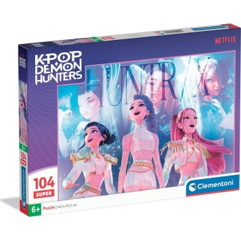 Clementoni kpop demon hunters Super Color pop Demon Hunters Jigsaw 104 pcs 1210-27257 | Toys-shop.gr