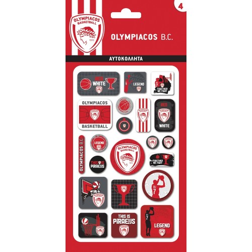 Χάρτινη Πόλη Puffy Stickers - Olympic Basketball 4 HP.ST.P.0129 | Toys-shop.gr