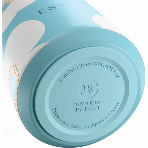 Estia Thermos Flow Save the Aegean 500ml Blue Daisy 01-42189 | Toys-shop.gr