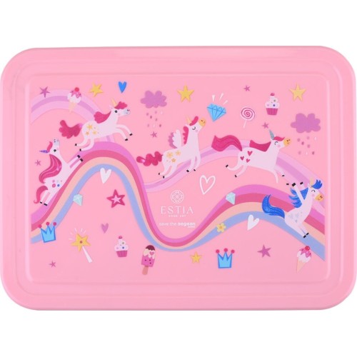 Estia Children's Food Container Save the Aegean 1330ml With 5 Rainbow Dreams Pouches 01-34344 | Toys-shop.gr