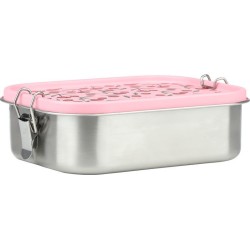 Estia Stainless Steel Food Container With Divider 1200ml Cherry Rose 01-41373 | Toys-shop.gr