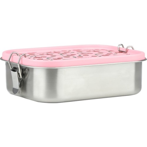 Estia Stainless Steel Food Container With Divider 1200ml Cherry Rose 01-41373 | Toys-shop.gr