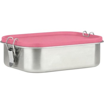 Estia Stainless Steel Food Container With Divider 1200ml Rose 01-41403 | Toys-shop.gr