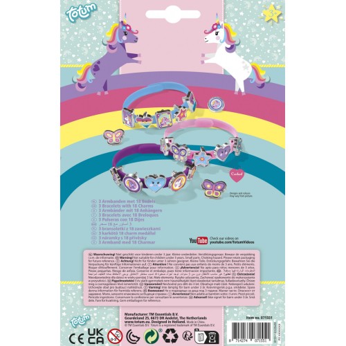 Totum Unicorn - 3 Bracelets & 18 Charms TT071551 | Toys-shop.gr