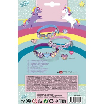 Totum Unicorn - 3 Bracelets & 18 Charms Βραχιολάκια Και Χάντρες Μονόκεροι TT071551 | Toys-shop.gr