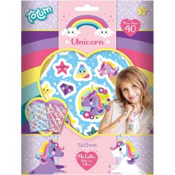 Totum Unicorn - Tattoos Metallic  TT071698 | Toys-shop.gr