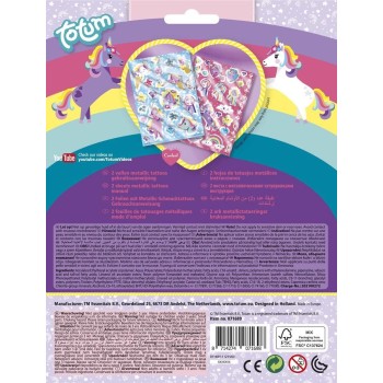 Totum Unicorn - Tattoos Metallic  TT071698 | Toys-shop.gr