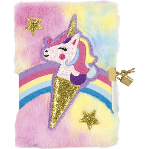 Totum Unicorn - Fluffy Notebook Χνουδωτό Σημειωματάριο Με Μονόκερο TT072107 | Toys-shop.gr