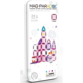 Toys-shop Choice Magnetic Building Tiles Pink Castle 32 Pcs JK200537 6990526005372