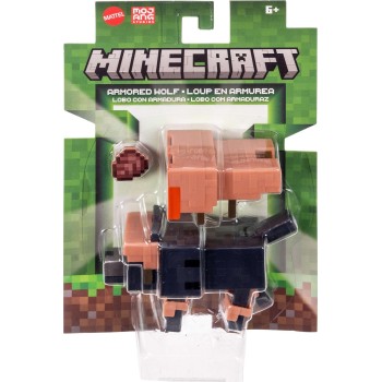 mattel minecraft - φιγούρες 8εκ. mc 3.25 armored wolf GTP08 / JJR99 | Toys-shop.gr